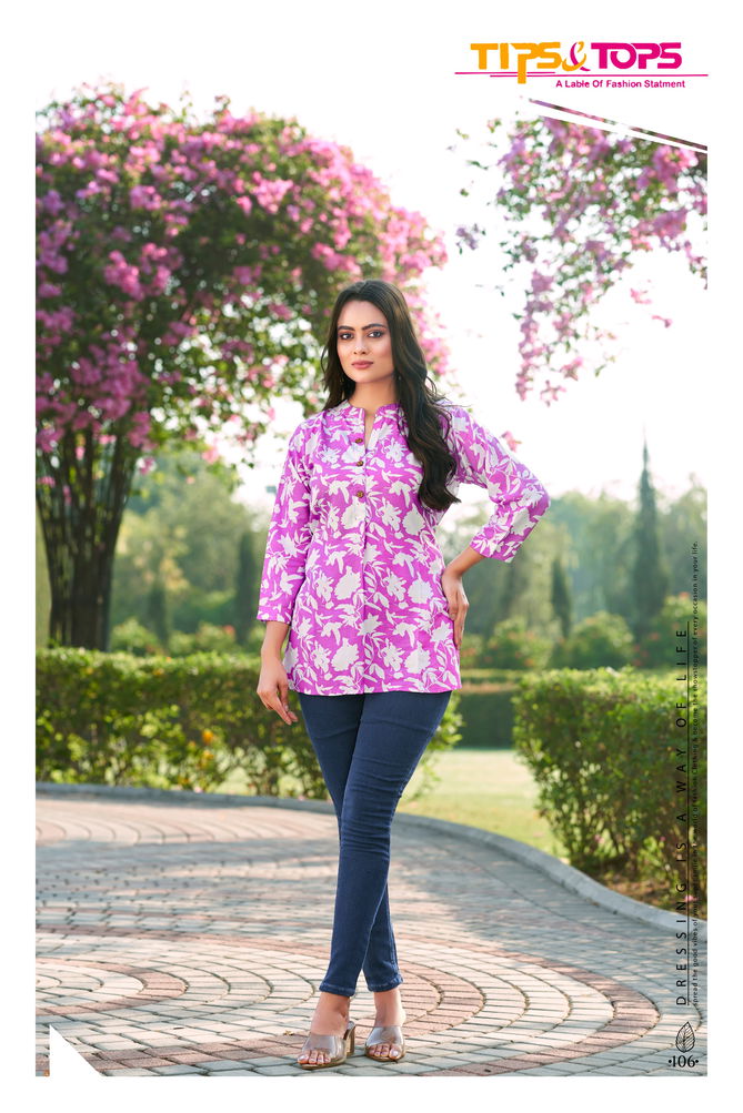 Baby Vol 03 By Tips And Tops Cotton Printed Ladies Top Wholesale Price In Surat